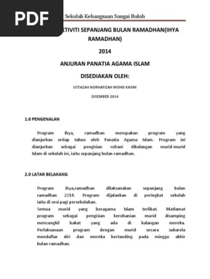 Laporan Ihya Ramadhan Pdf