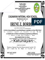 Junior High School Certificate Philippines