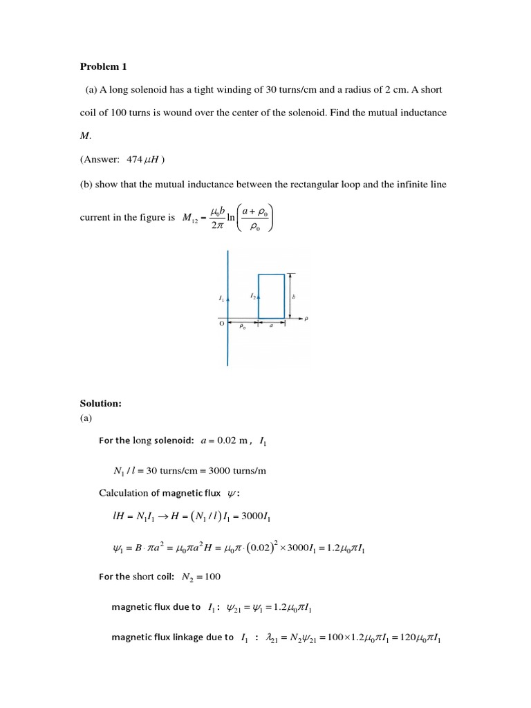 Calculating Mutual Inductance in Coils | PDF