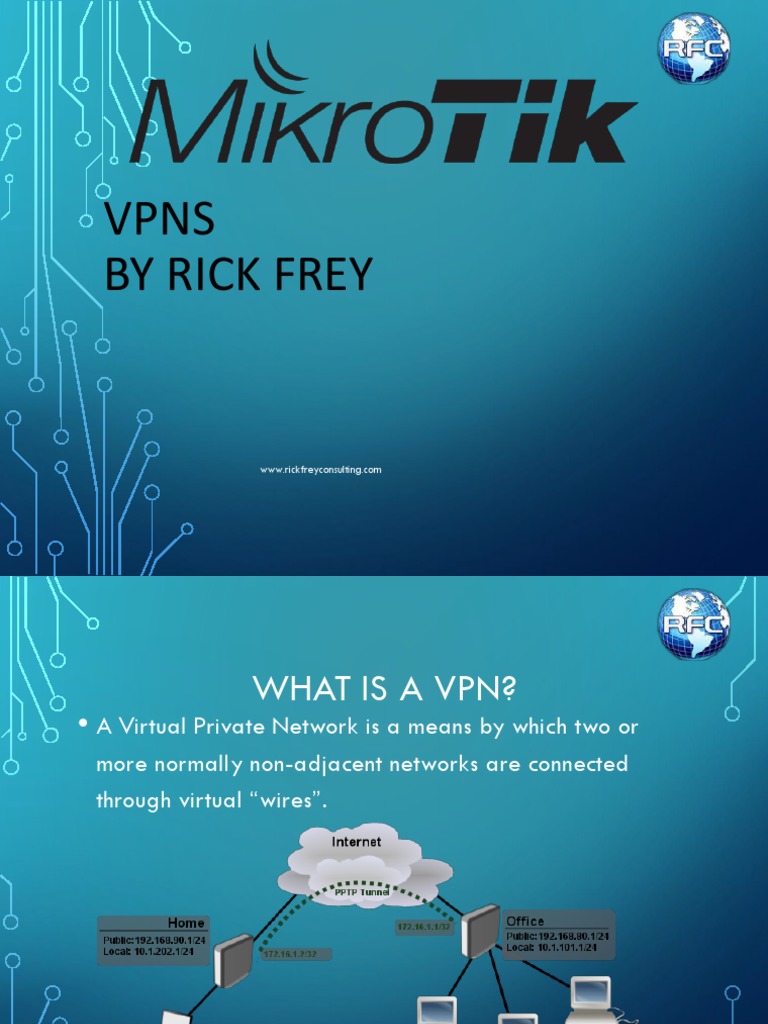 MikroTik VPNs PDF Virtual Private Network Communications Protocols