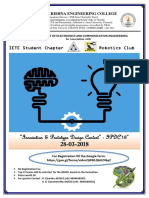 "Innovation & Prototype Design Contest" - IPDC' ": IETE Student Chapter Robotics Club