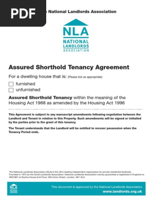 Assured Shorthold Tenancy Agreement