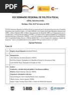Agenda Xxx Seminario Regional de Politica Fiscal Espanol 200318
