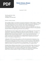 Letter To Eric Holder On DADT Ruling