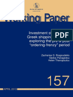 Working Paper: Investment Strategy and Greek Shipping Earnings: Exploring The Pre & Post "Ordering-Frenzy" Period
