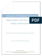 Journal of Pediatric Sciences: Baby Bottle and The Risk of Water Intoxication