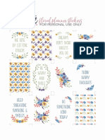 Floral Planner Stickers PDF
