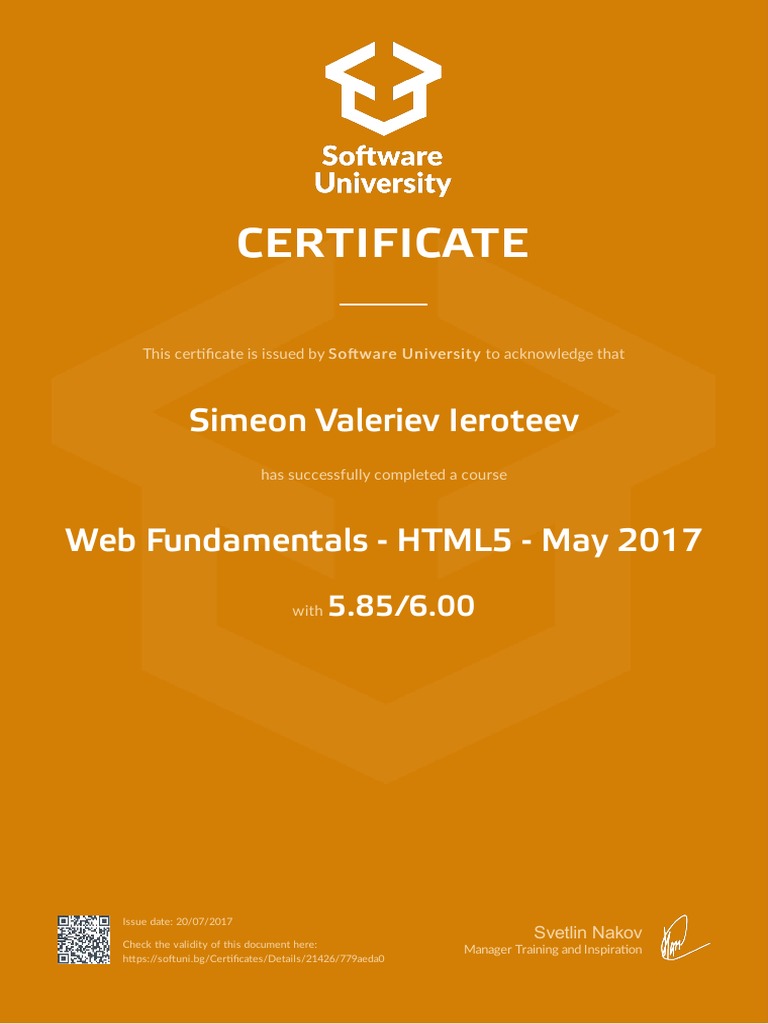Web Fundamentals Certificate - HTML5 | PDF