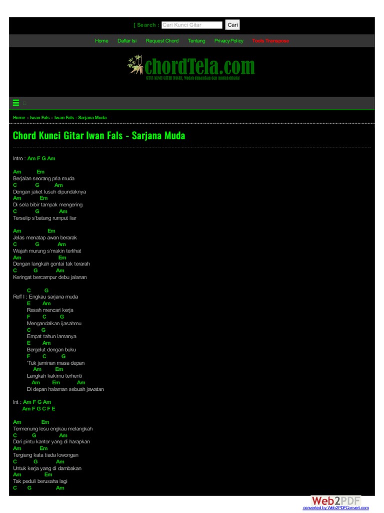 Chord Gitar Iwan Fals Oemar Bakri Chordtela - Chord Gitar ...