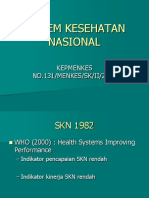 Sistem Kesehatan Nasional: Kepmenkes NO.131/MENKES/SK/II/2004