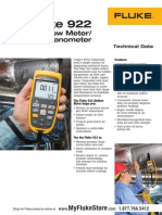 Air Velocity Fluke 922 Kit Air Tester Datasheet