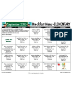 Elem Breakfast Menu September 10 0