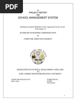 A Project Report On School Management System