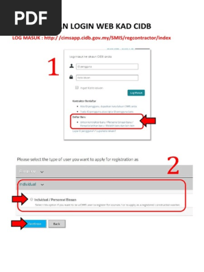 Manual Pendaftaran Login Web Cidb Pdf
