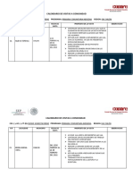 Calendario de Visita a Comunidad