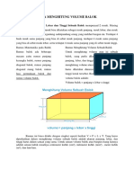 Cara Menghitung Volume Balok