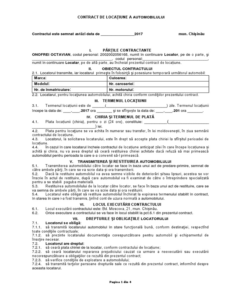 Contract De Locatiune Model Din 18 03 15 Onofrei Octavian Pers Fiz