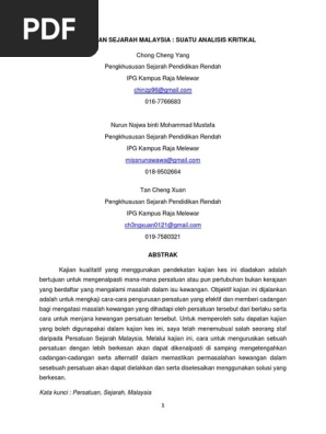 Kajian Kes Persatuan Sejarah Malaysia Pdf