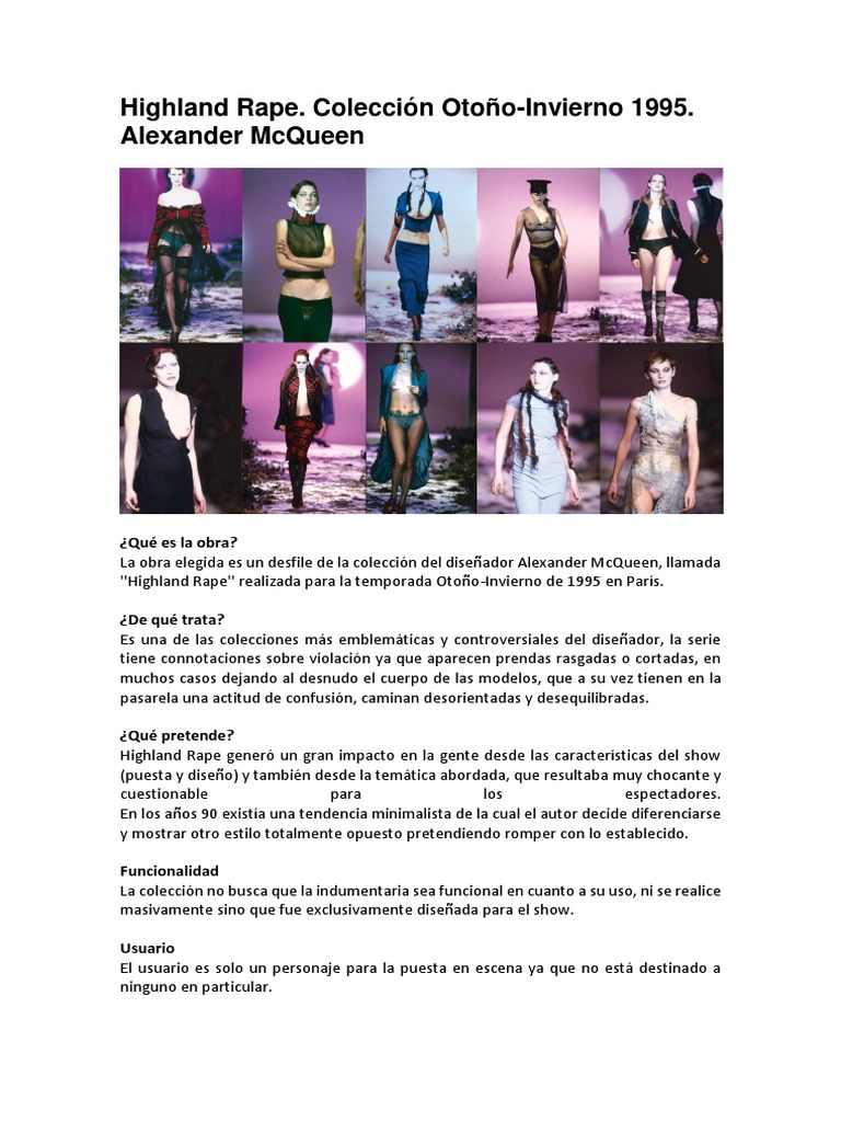 alexander mcqueen caracteristicas