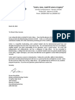 Carlos Vidaca Letter of Recommendation
