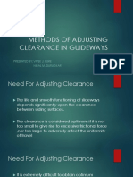 Methods of Adjusting Clearance in Guideways