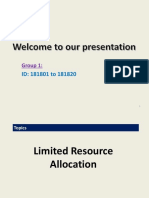 Presentation For MITM-301 - Limited Resource Allocation