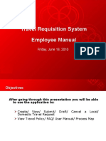 Travel Requisition System Employee Manual: Friday, June 18, 2010