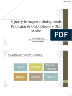 Signos y Hallazgos Audiológicos en Patologías de OE y OM