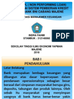 PP Analisis NPL (Non Performin Loan)