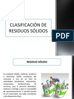 Clasificación de Residuos Sólidos