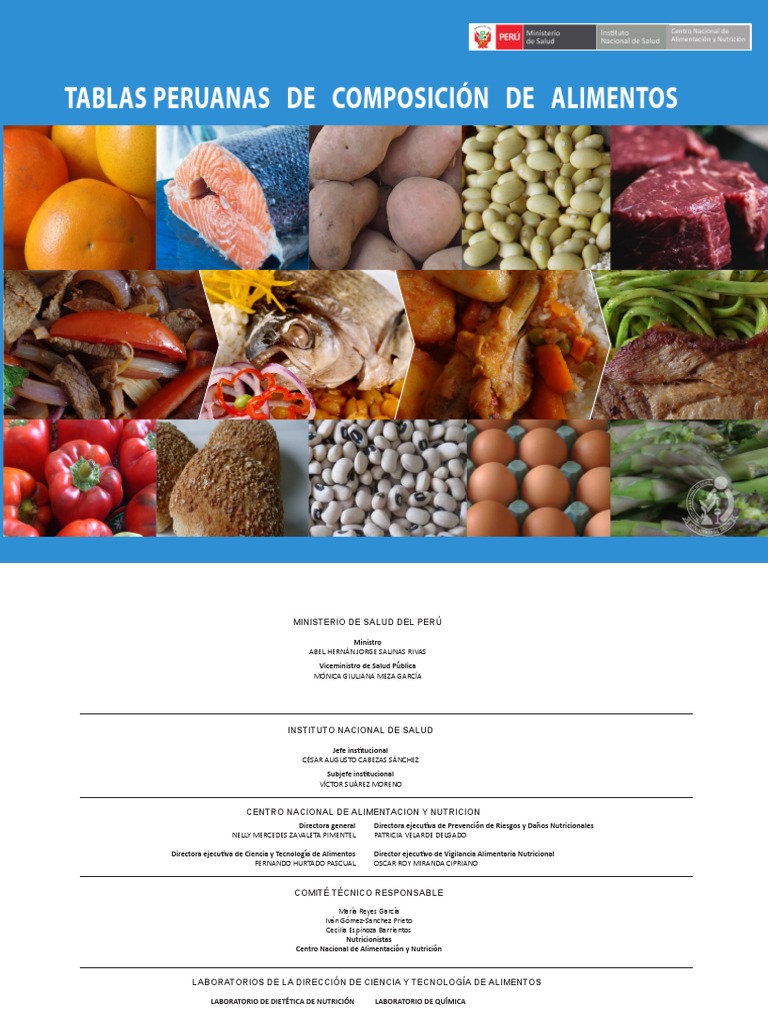 Tablas Peruanas de Composición de Alimentos 2017 | Fibra dietética