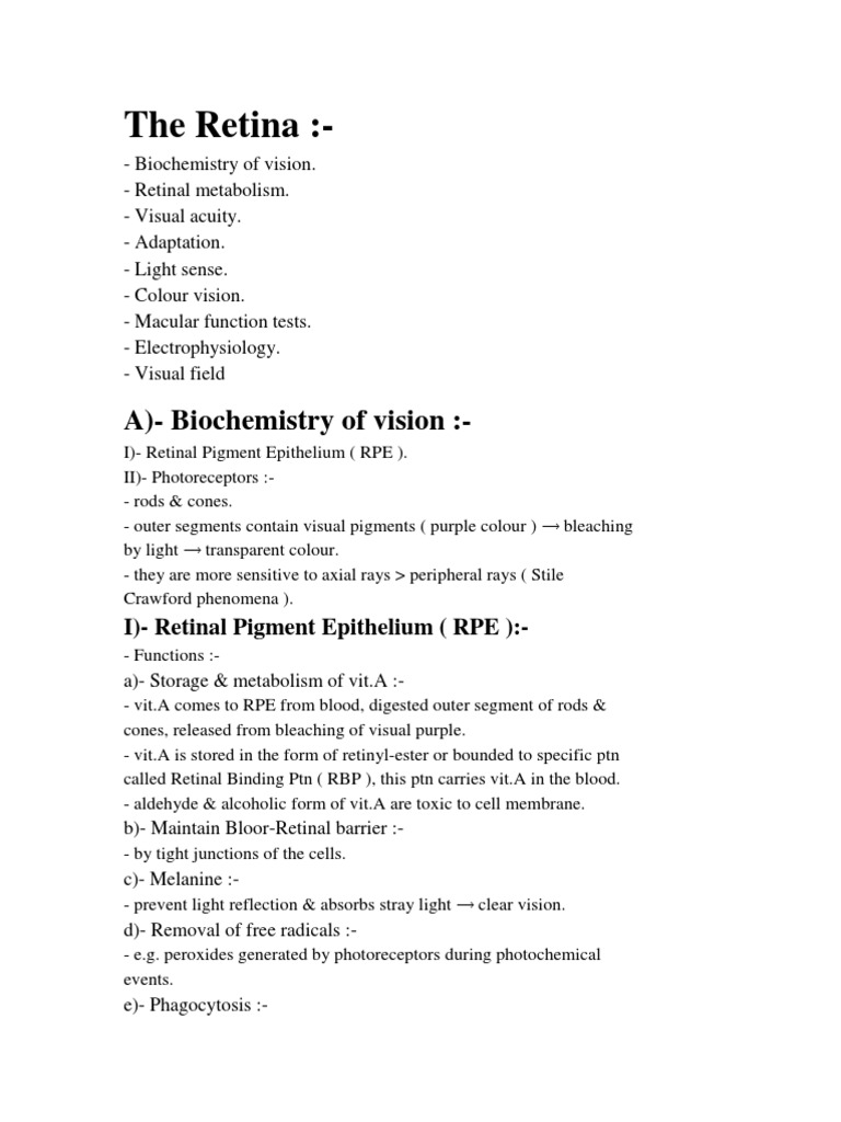 Ret | PDF | Retina | Color