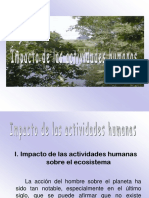 Impacto de La Actividad Humana Sobre El Ecosirtema y El Espa