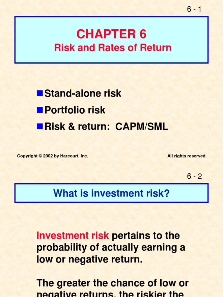 Investment Risk and Return Analysis | PDF | Beta (Finance) | Capital ...