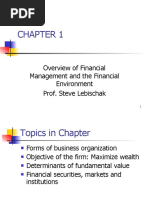 Overview of Financial Management and The Financial Environment Prof. Steve Lebischak