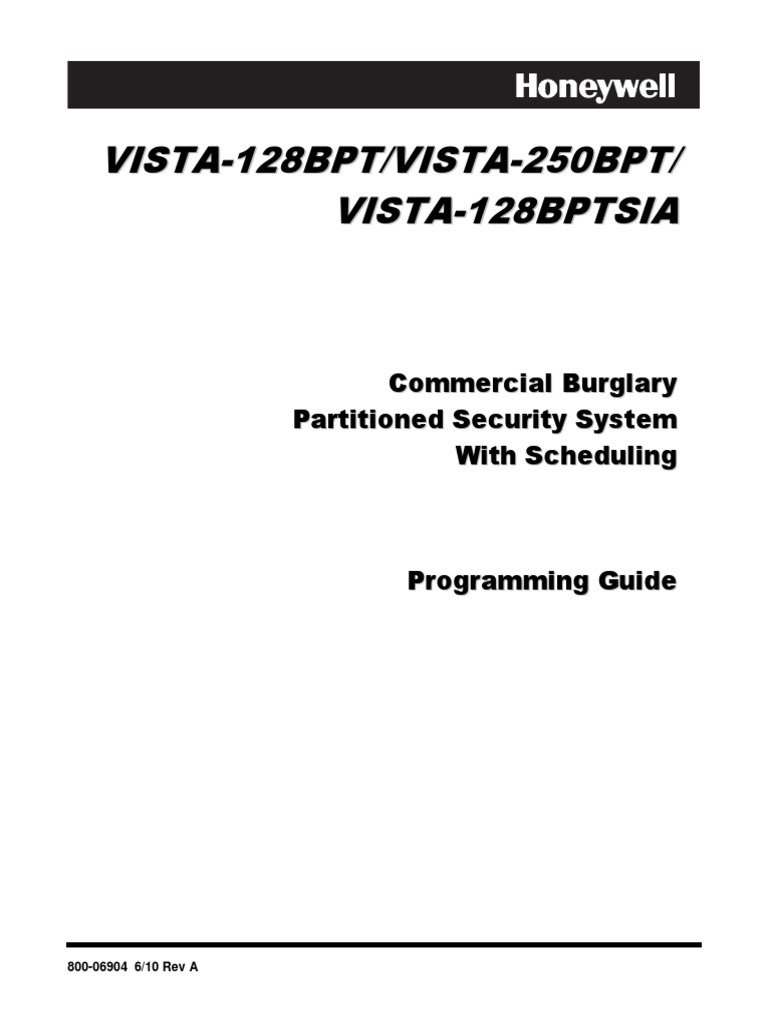 Vista 128BPT Program Manual PDF Windows Vista Subroutine