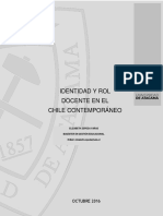 IDENTIDAD Y ROL Docente en El Chile Contemporáneo Zepeda - 2016