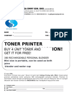 Toner Printer Purchase Promotion!: Buy 4 Unit Toner and Get It For Free!
