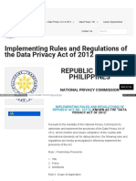 Privacy Gov PH Implementing Rules and Regulations of Republi PDF