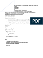 Example: FD Creat ("Abc - TXT", O - RDONLY, 0666) 0666-RWX To File Owner. 0777-RWX To All Owners. Explanation of Algorithm