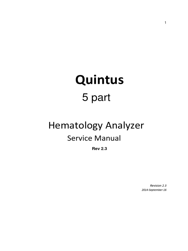 Quintus Service Manual 2.3 LR PDF Valve Booting