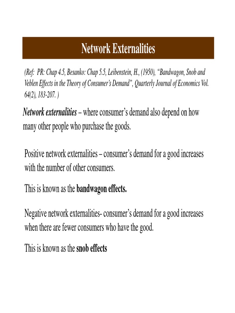 Understanding Network Externalities | PDF | Externality | Price ...