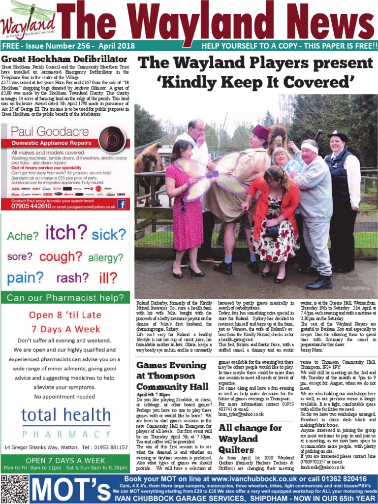 The Wayland News April 2018, PDF, Libraries