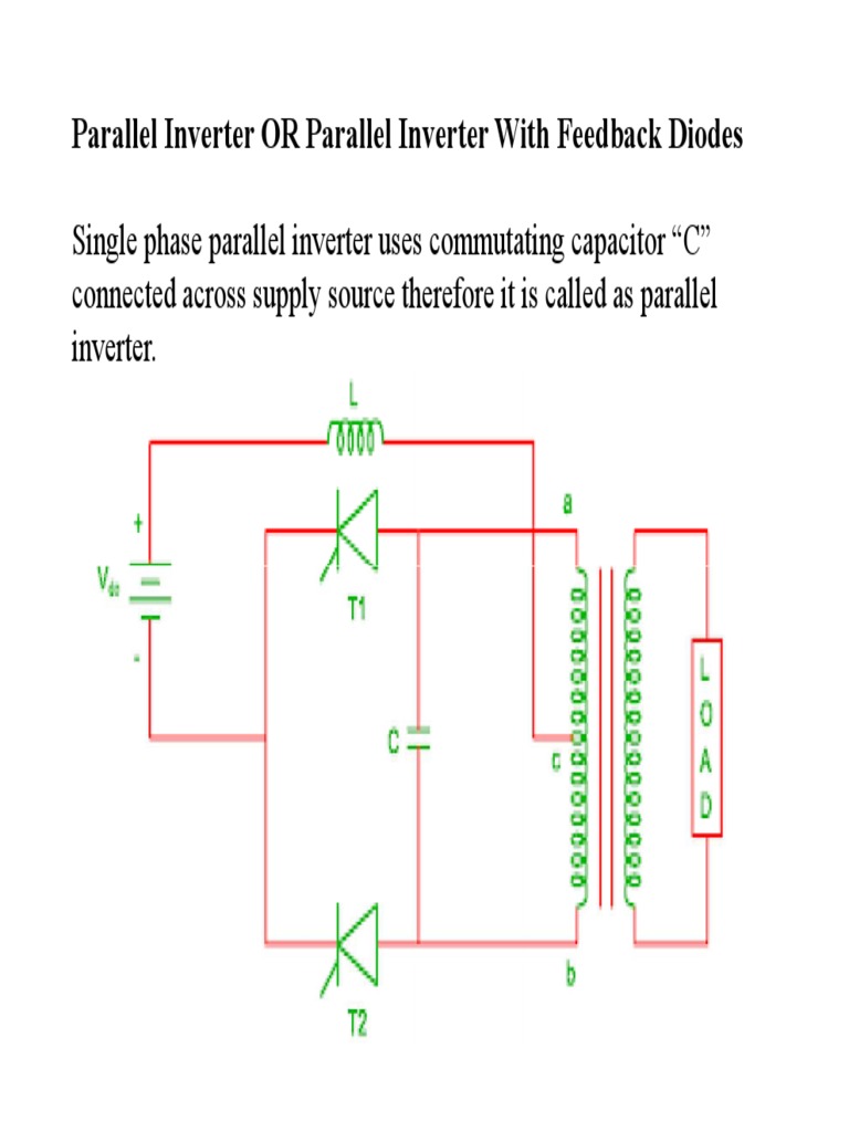 Parallel Capacitor Inverter With Feedback Diodes PDF Power Inverter