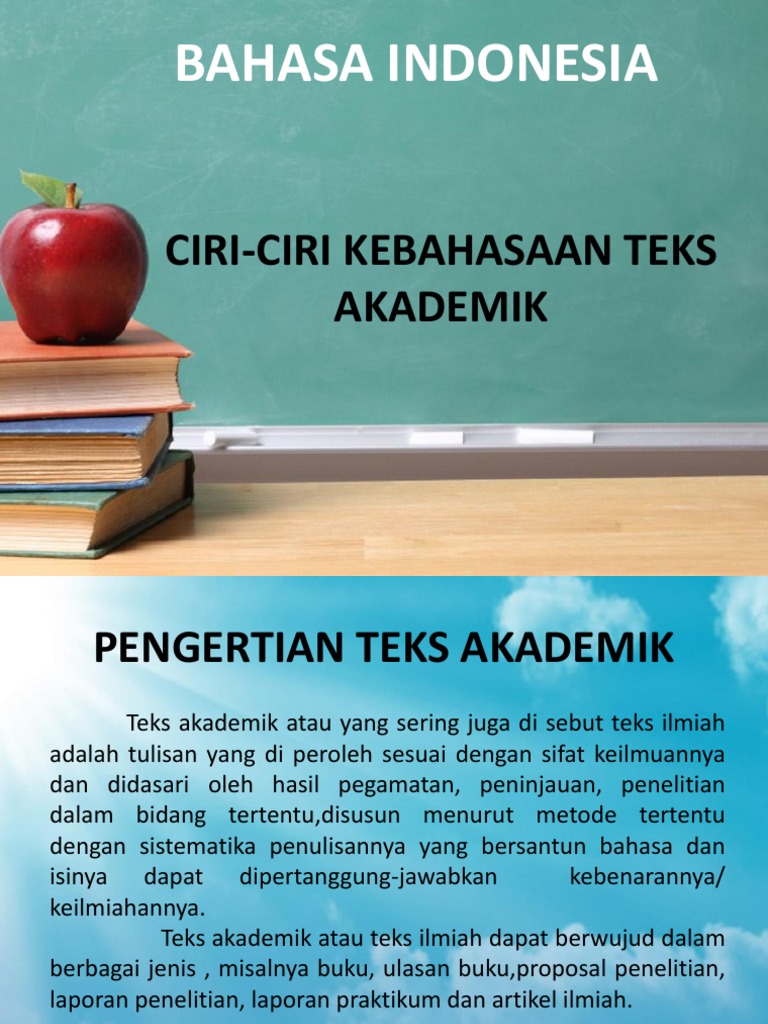 Bahasa Indonesia Ciri-Ciri Kebahasaan Teks Akademik | PDF