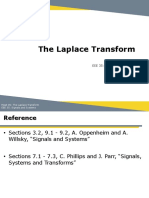 The Laplace Transform: Meet 09 EEE 35: Signals and Systems