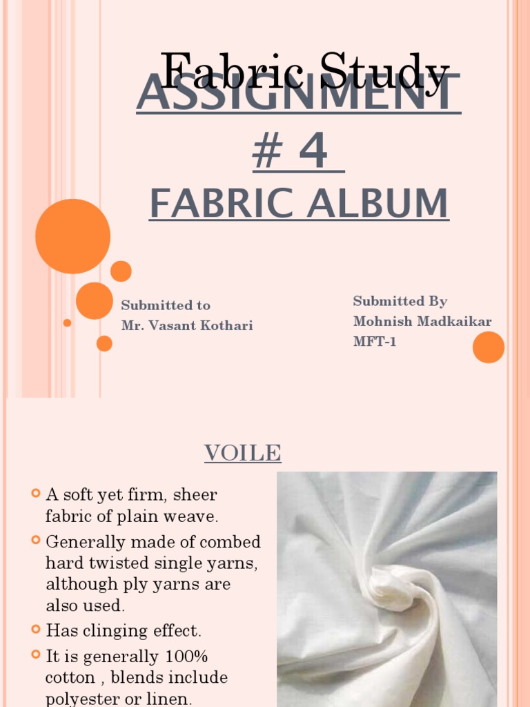 Assignment # 4: Fabric Study | PDF | Knitting | Textiles