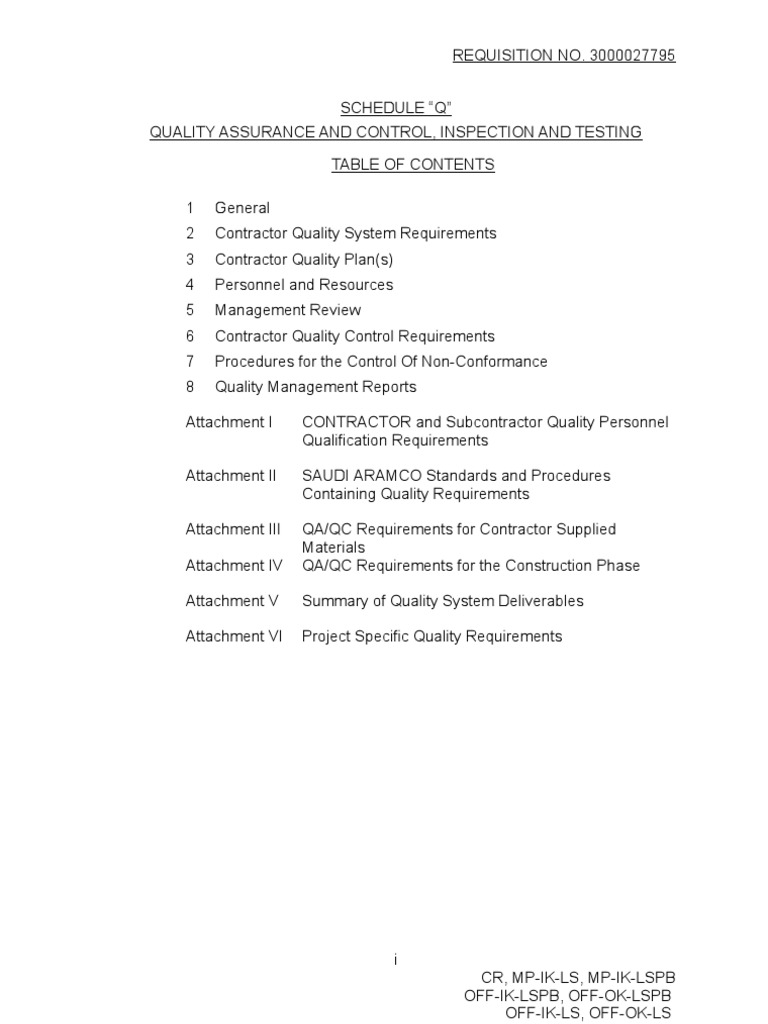 Schedule Q PDF Quality Assurance Nondestructive Testing
