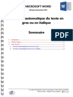 Microsoft Word - Convertir Automatique Du Texte en Gras Ou en Italique