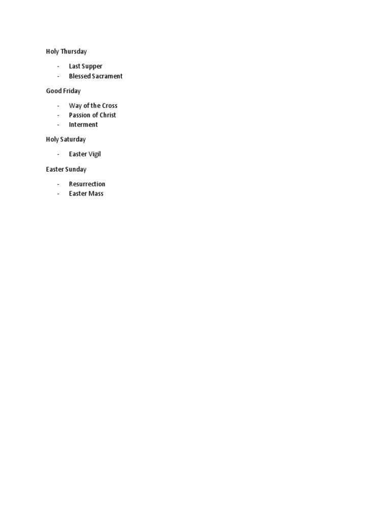 Holy Week | PDF